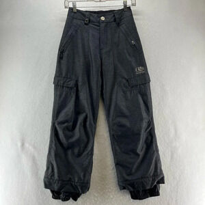 Bonfire Snow Pants Youth Size M Dry Level 2 Cargo Insulated Ski Snowboard Black